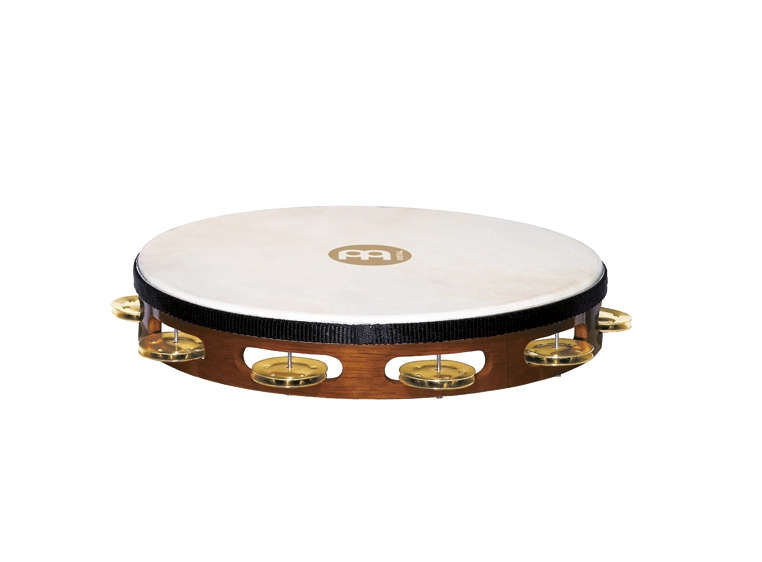 Meinl TAH-1-B-AB Wood Tamburin m/skinn, Enkel, Brass (M) 